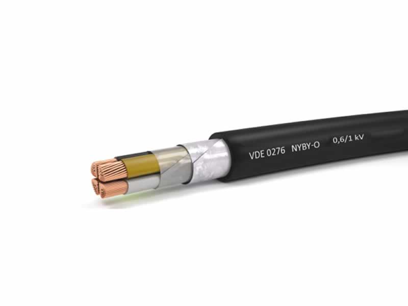NYBY,NYBY-J,NYBY-o,0.6/1kv Copper PVC Insulated PVC Sheathed Steel Galvanized Tapes Armoured Power and Control Cable