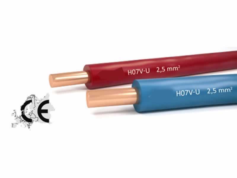 H07V-U,H07V-R,H07V-K,450/750V Copper Conductor PVC insulated Wire